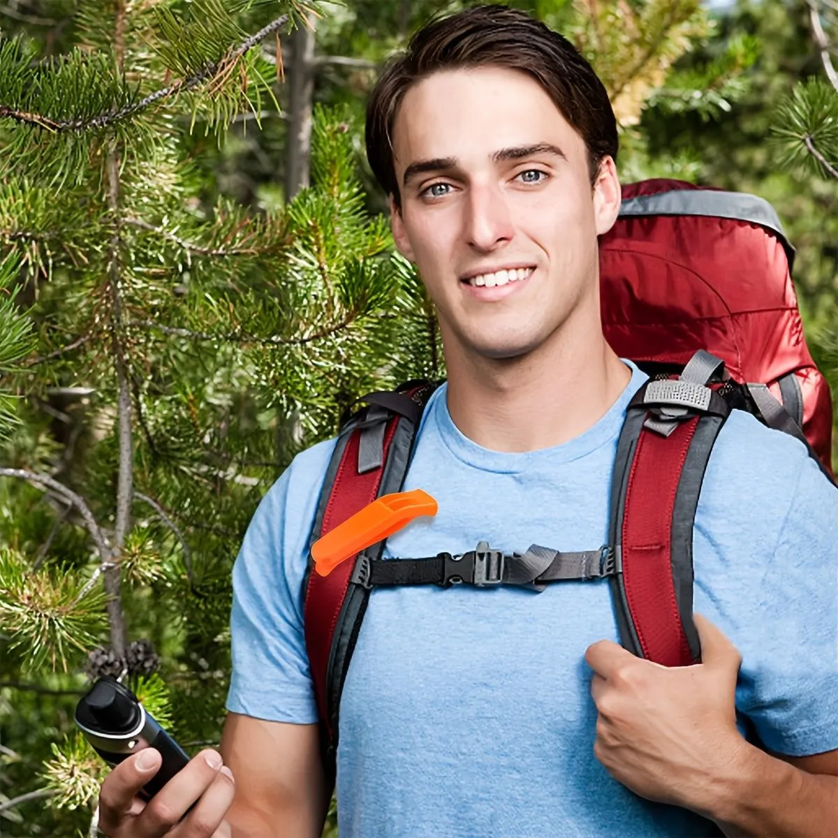 EchoBlast™ Survival Whistle 2-Pack – High-Decibel Safety Whistles with Reflective Lanyards