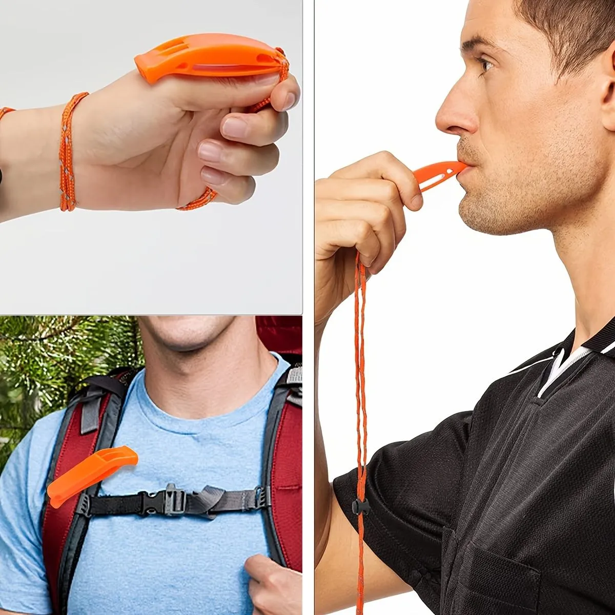 EchoBlast™ Survival Whistle 2-Pack – High-Decibel Safety Whistles with Reflective Lanyards