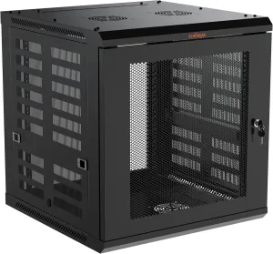 ECHOGEAR 12U Network Rack - Enclosed Wall Mount Rack Kit Includes 2X 1U Shelves, Pre-Mounted Fan, Lockable Door & Hardware - 600mm Depth Fits All Your AV Gear