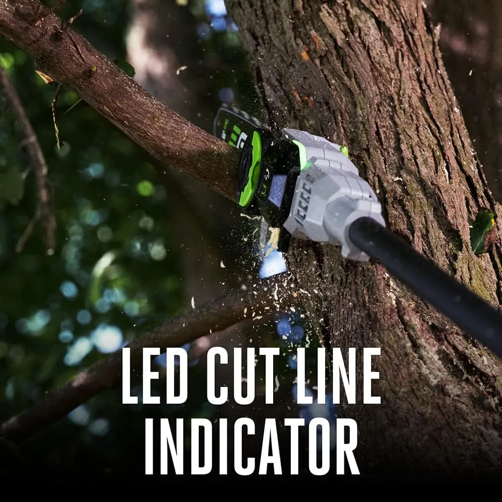 EGO POWER  Pole Saw, Cordless Electric Pole Saw for Tree Trimming with Telescopic LED Cut Line Indicator, Battery and Charger Not Included - PS1000