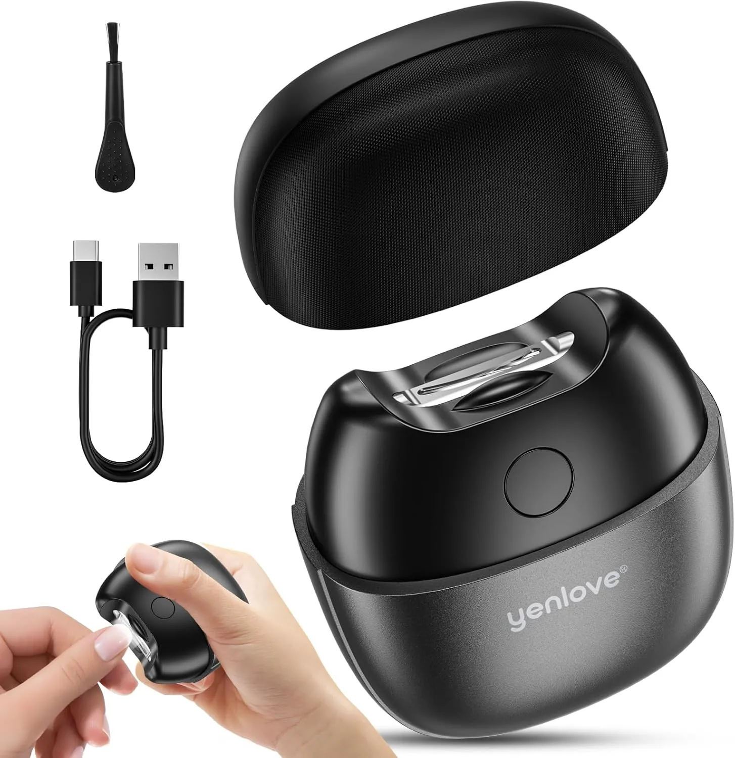 Electric Nail Clipper with Light, 2 Speeds,Magnetic Cover,Nail Scraps Storage,USB Rechargeable,Safety Electric Automatic Fingernail Trimmer for Kids,Baby,Adults,Seniors,Caregivers