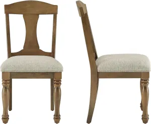 Elegant Upholstered Dining Chairs Set of 2, Comfort and Style for Your Home, White Oak Finish