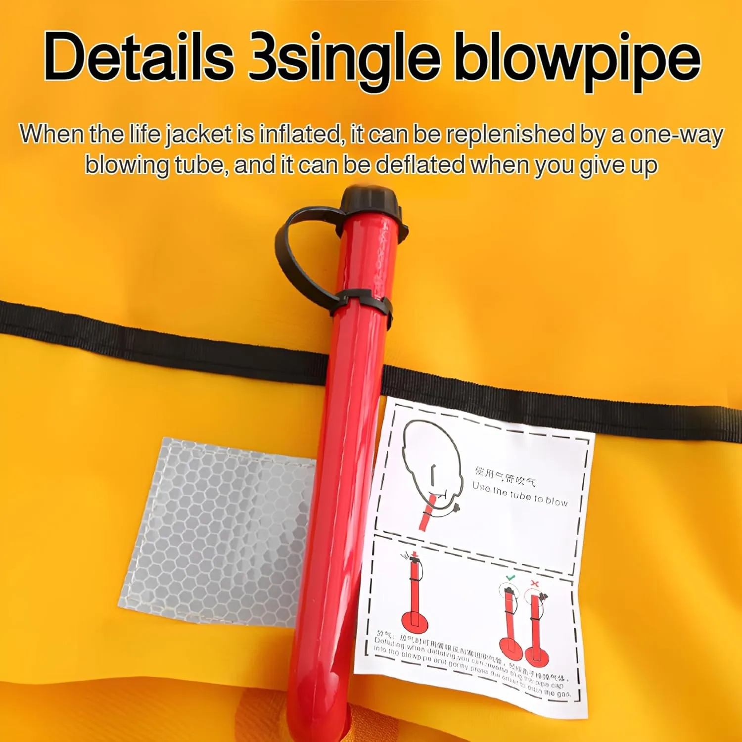 [Ellniges]【Compact Inflatable PFD for Adults】 Fishing Kayak Life Jacket - 【Instant 3s Inflation】, Heavy-Duty D-Rings, Breathable Oxford Fabric with Detachable Hood Compatty, Emergency Whistle