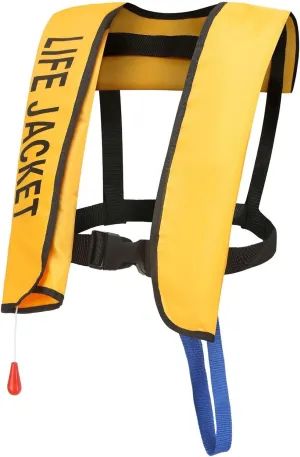 [Ellniges]【Compact Inflatable PFD for Adults】 Fishing Kayak Life Jacket - 【Instant 3s Inflation】, Heavy-Duty D-Rings, Breathable Oxford Fabric with Detachable Hood Compatty, Emergency Whistle