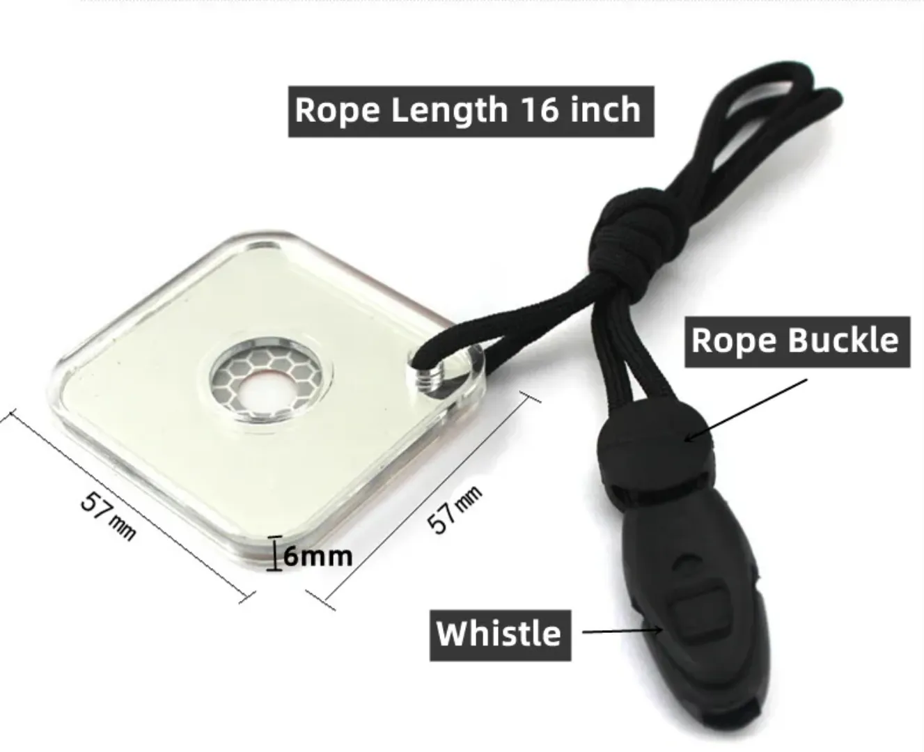 Emergency Signal Mirror – Compact Survival Signaling Tool with Whistle