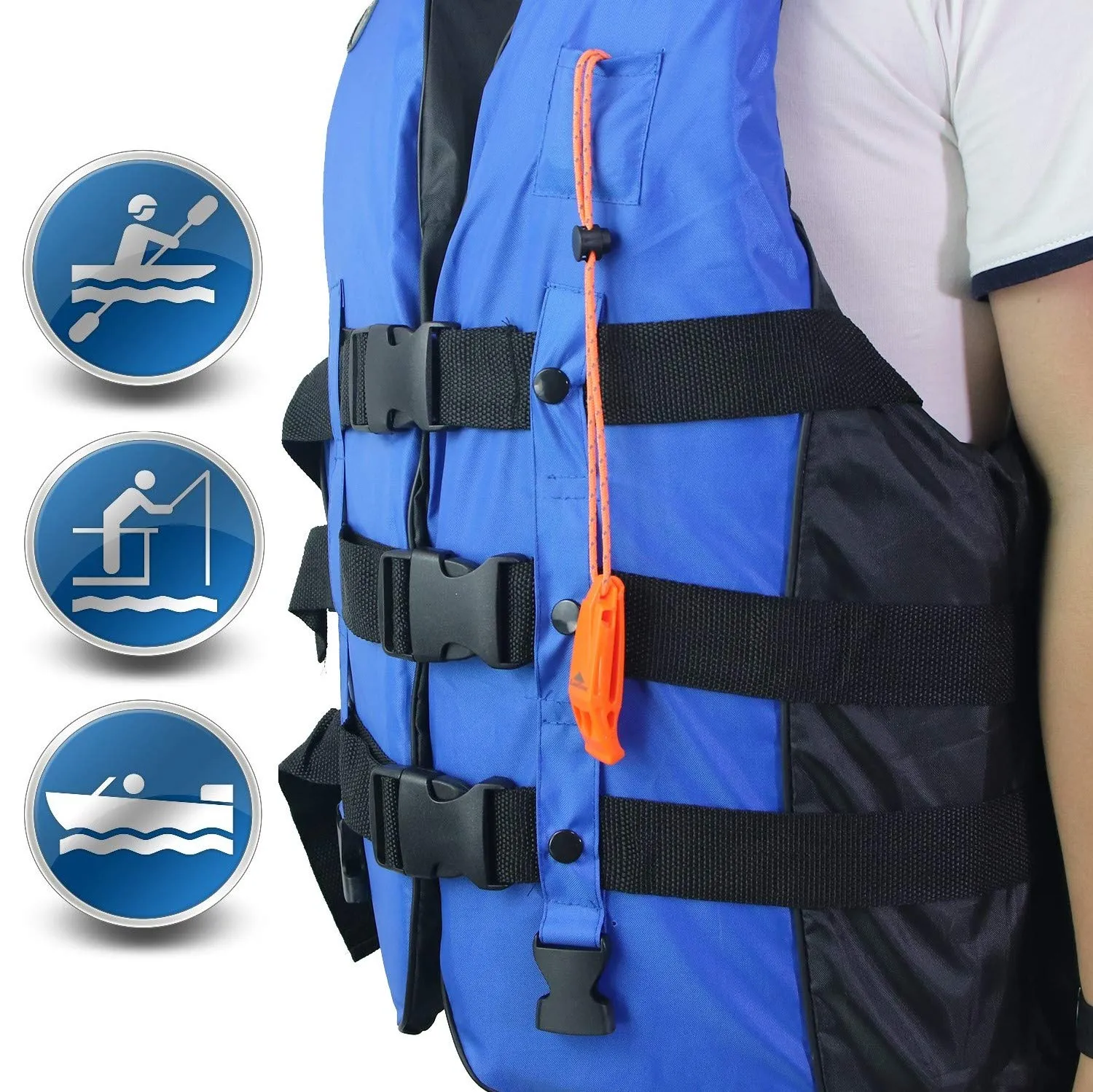 Emergency Whistles with Lanyard Safety Whistle Survival Shrill Loud Blast for Kayak Life Vest Jacket Boating Fishing Boat Camping Hiking Hunting Rescue Signaling Kids Lifeguard Plastic 2 Pack