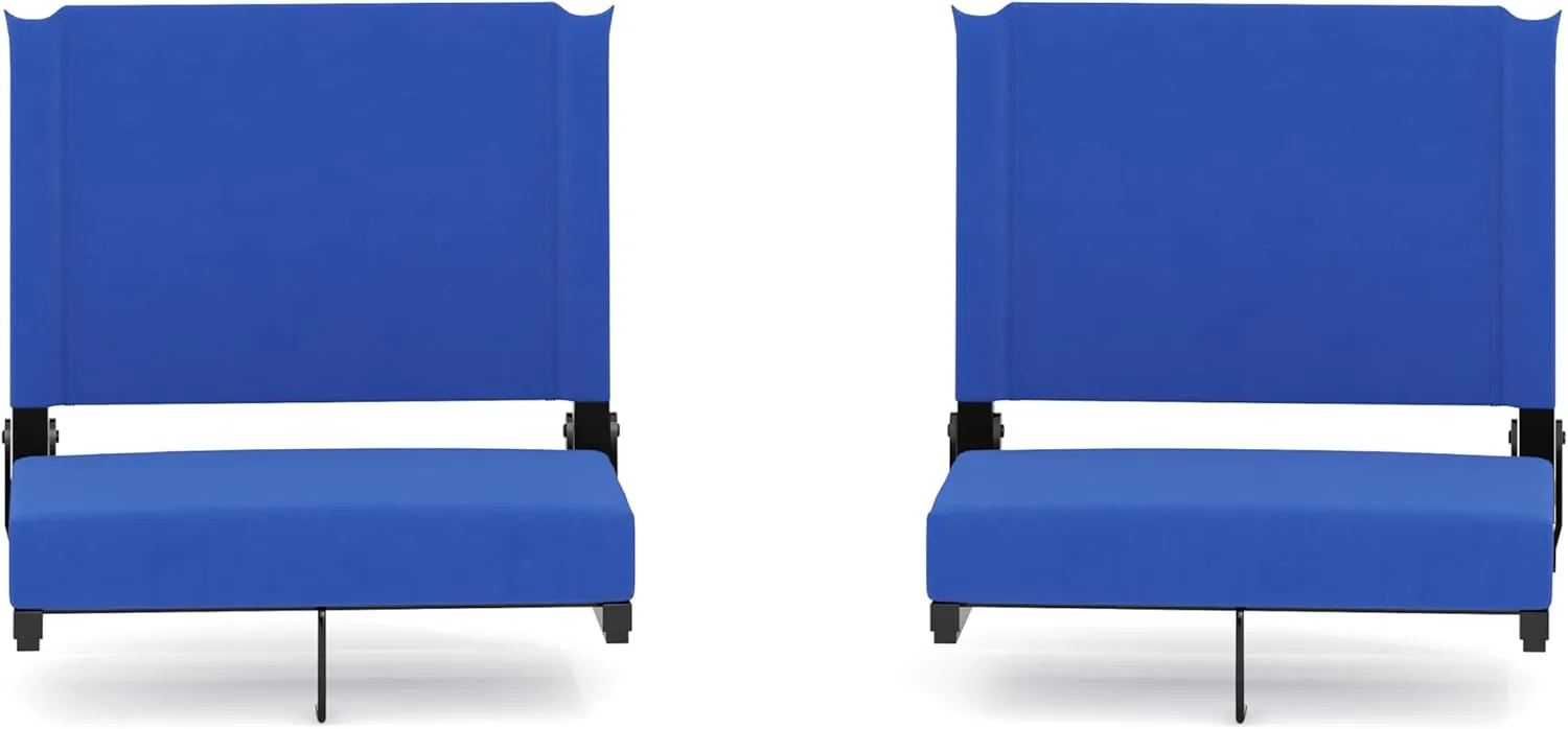 EMMA   OLIVER Lightweight Stadium Chair with Ultra-Padded Seat, 500 lb. Rated