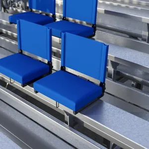 EMMA   OLIVER Lightweight Stadium Chair with Ultra-Padded Seat, 500 lb. Rated