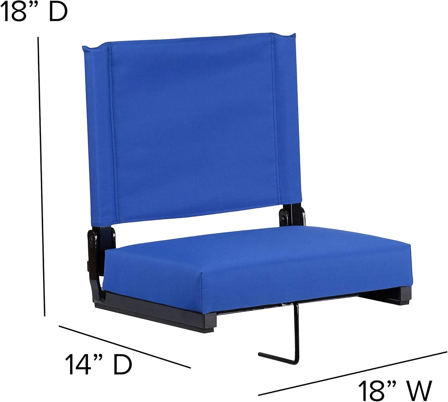 EMMA   OLIVER Lightweight Stadium Chair with Ultra-Padded Seat, 500 lb. Rated