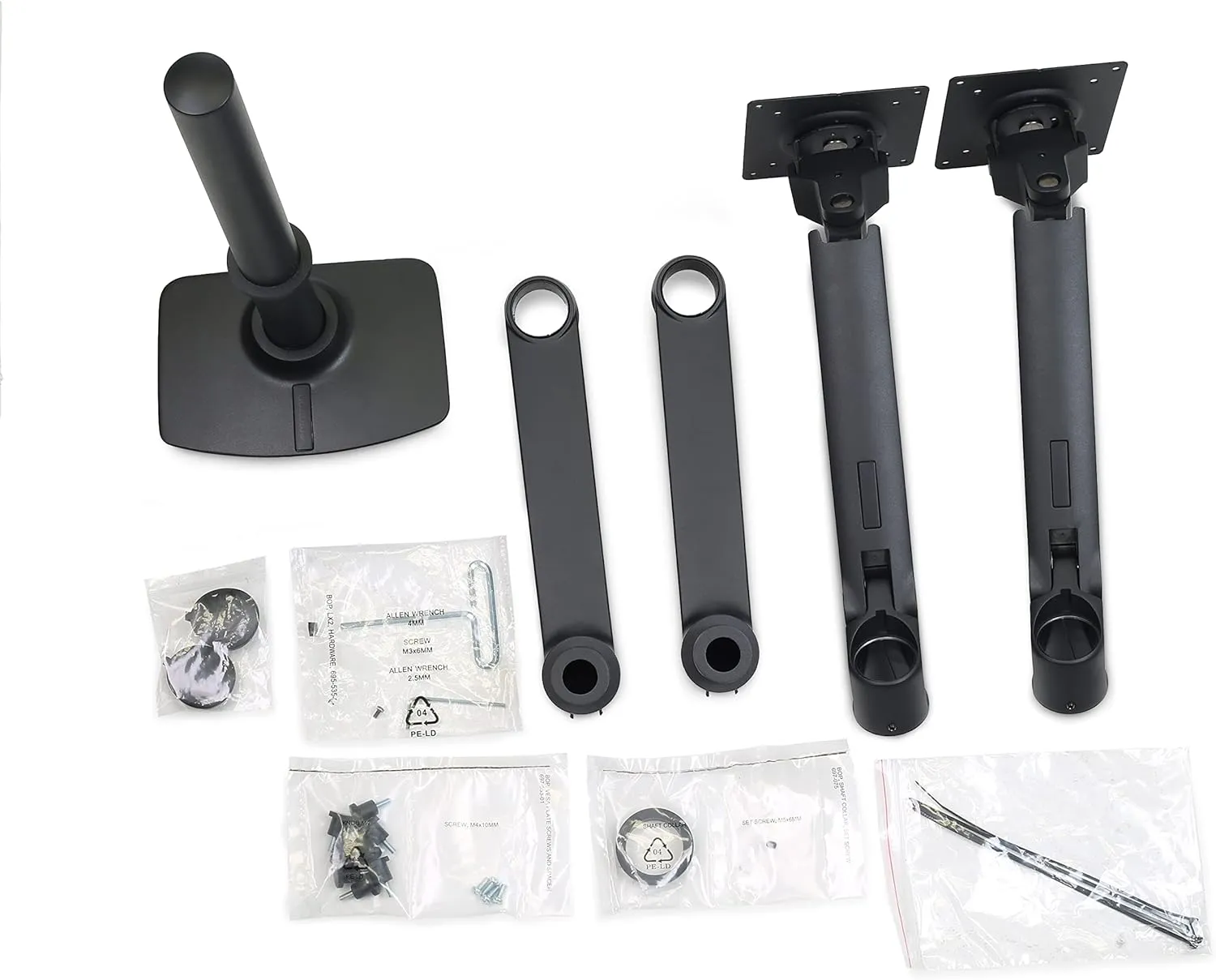 Ergotron – LX Vertical Stacking Dual Monitor Arm, VESA Desk Mount – for 2 Monitors Up to 24 Inches, 7 to 20 lbs Each – Matte Black