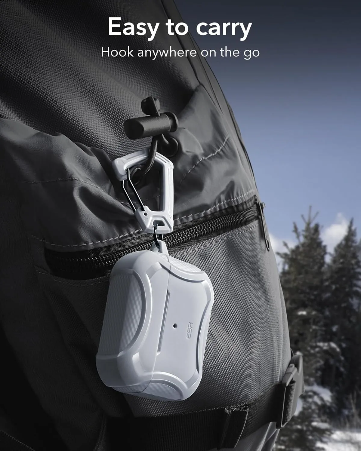 ESR for AirPods Pro 2nd Generation Case (HaloLock), Compatible with Airpods Pro Case 2nd/1st Gen (2023/2022/2019), Compatible with MagSafe, Powerful Drop Protection, Magnetic Lid,Gray