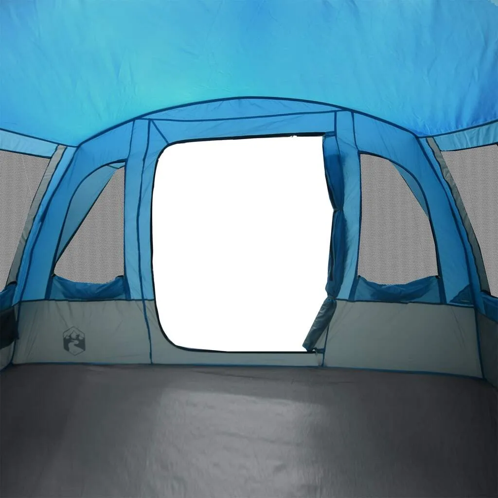 Family Tent Tunnel 8-Person Blue Waterproof