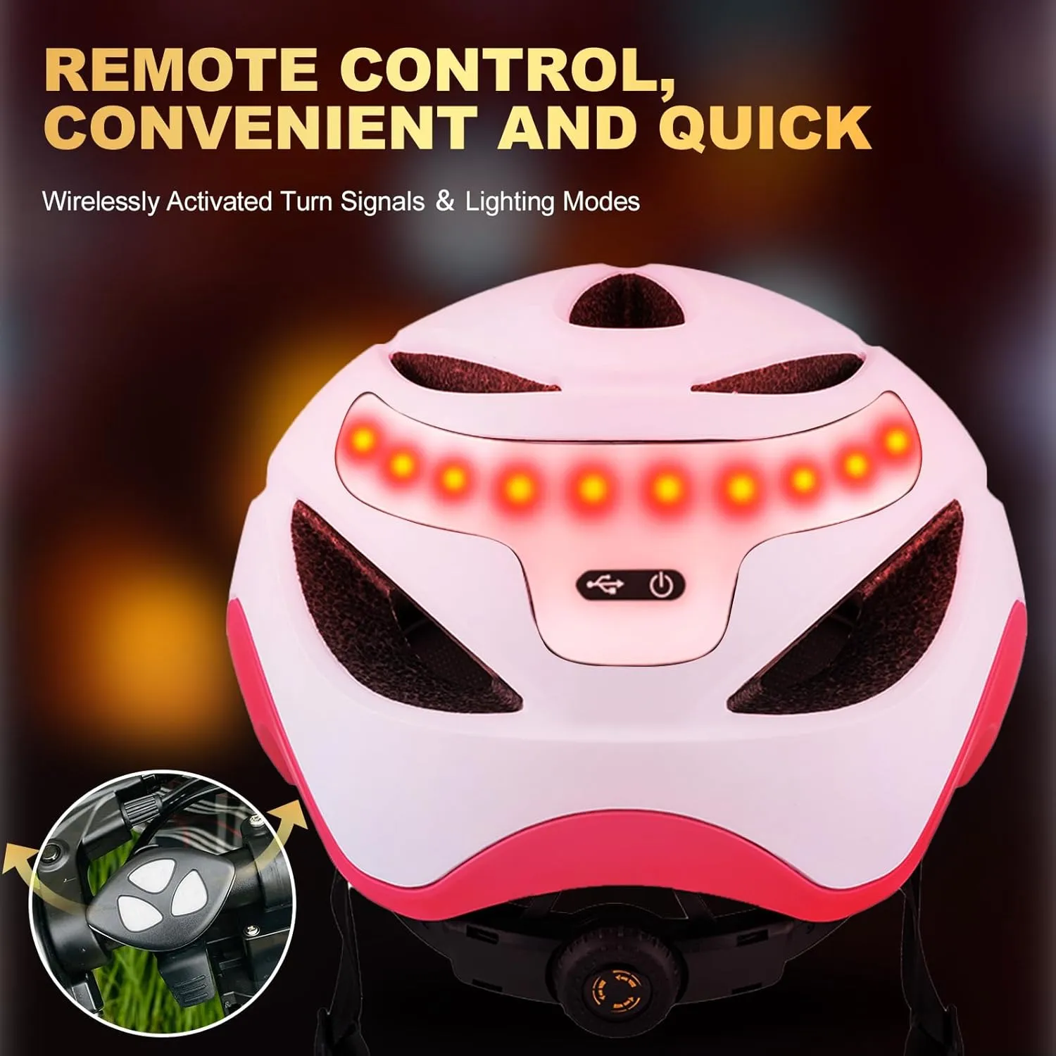Favoto Bike Helmet with Turn Signals Lights - Smart Helmets for Adults Men Women - CPSC Certified Lightweight Bike Helmets - Road Bicycle E-Bikes MTB Commuter