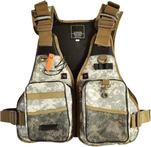 Fishing Jackets with Multi-Pockets, Zip, Whistle and Adjustable Waistband for Paddle Boarding Kayaking