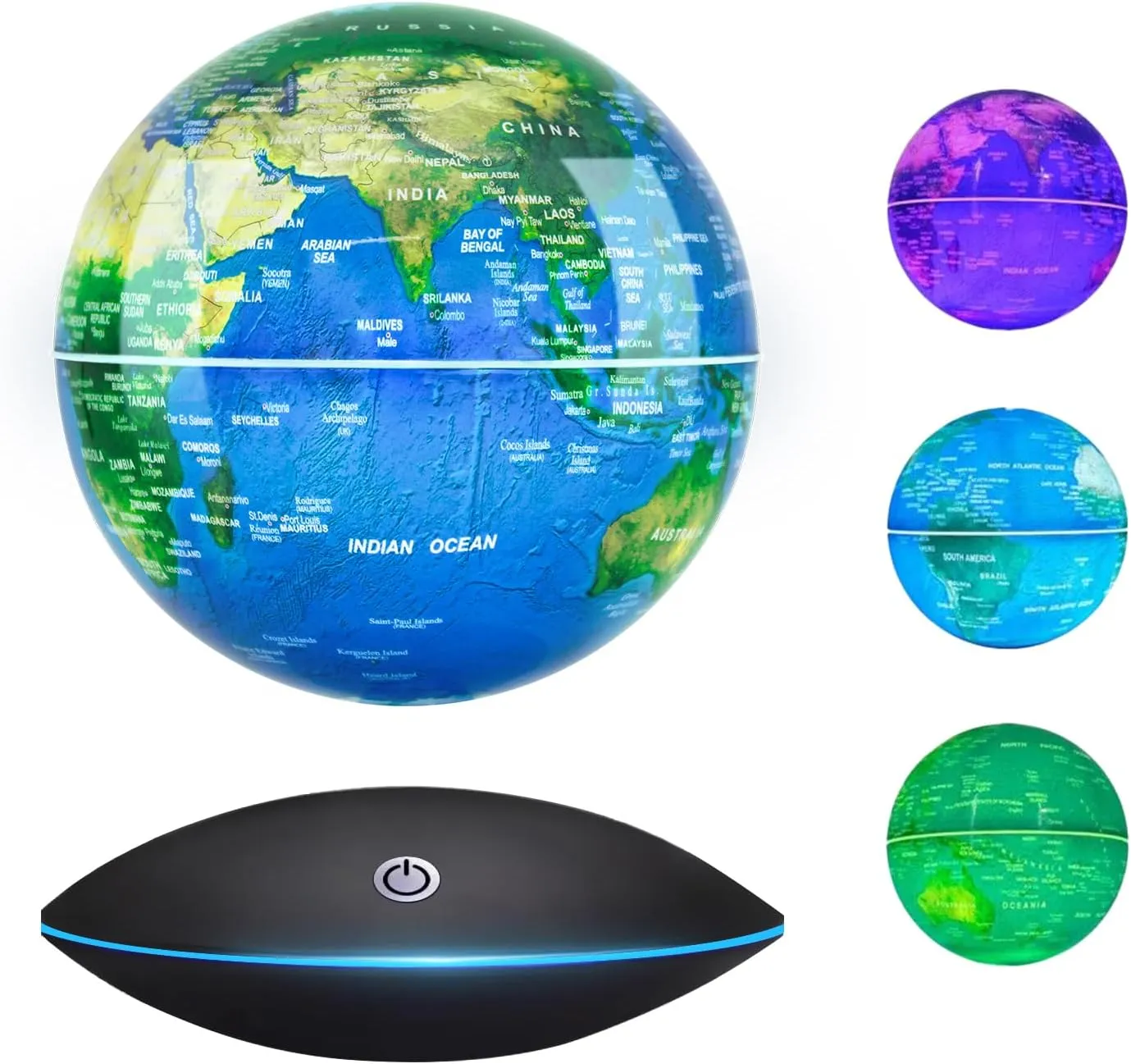 Flagest Magnetic Levitation Rotating Globe - Floating Globe with Touch Control and Gradient Night Light - Ideal for Birthdays, Anniversaries (6 Inch)