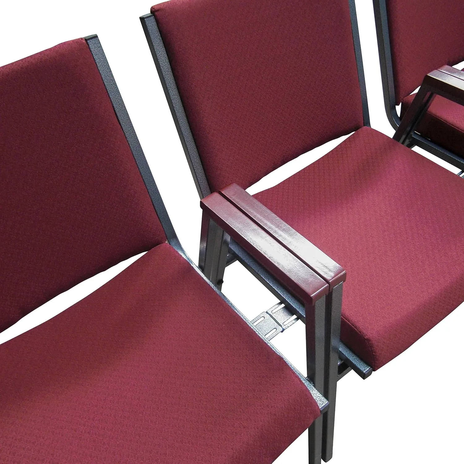 Flash Furniture 4 Pack HERCULES Series Heavy Duty Navy Blue Dot Fabric Stack Chair