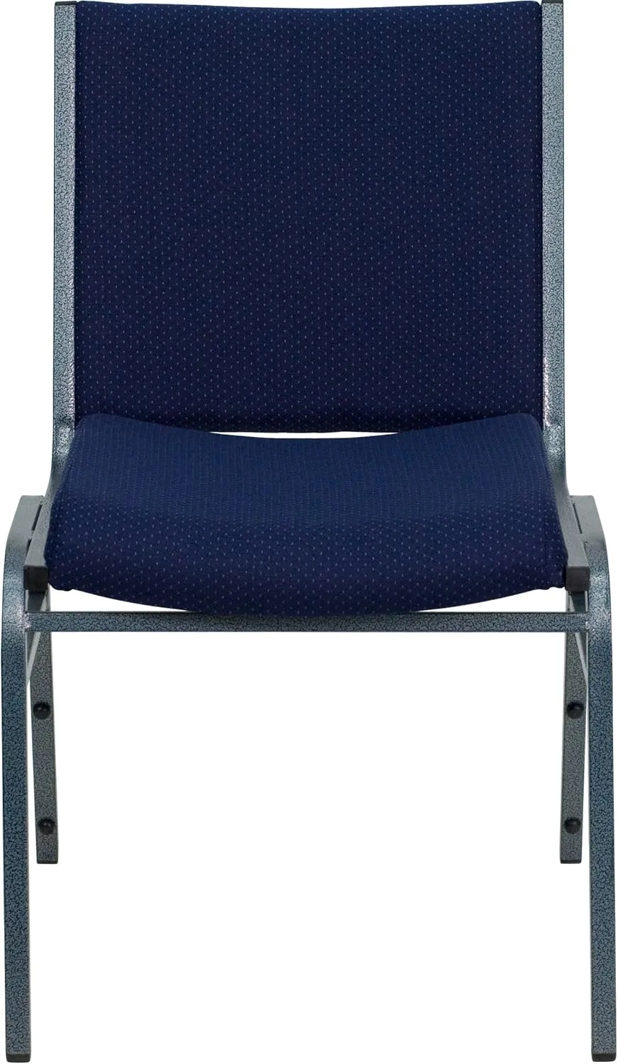 Flash Furniture 4 Pack HERCULES Series Heavy Duty Navy Blue Dot Fabric Stack Chair