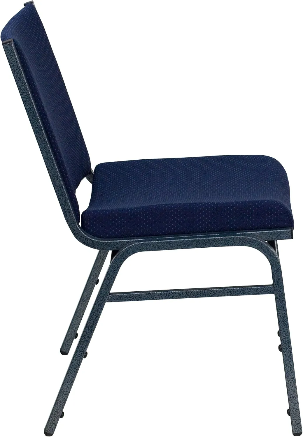 Flash Furniture 4 Pack HERCULES Series Heavy Duty Navy Blue Dot Fabric Stack Chair