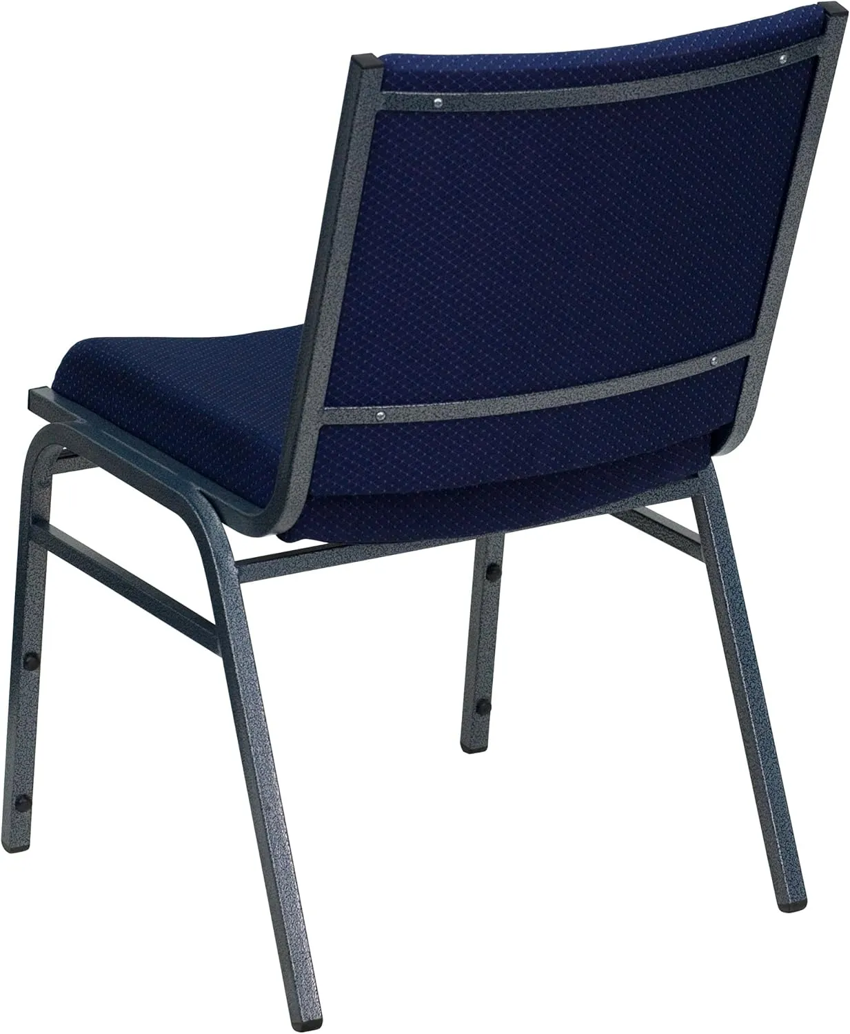 Flash Furniture 4 Pack HERCULES Series Heavy Duty Navy Blue Dot Fabric Stack Chair