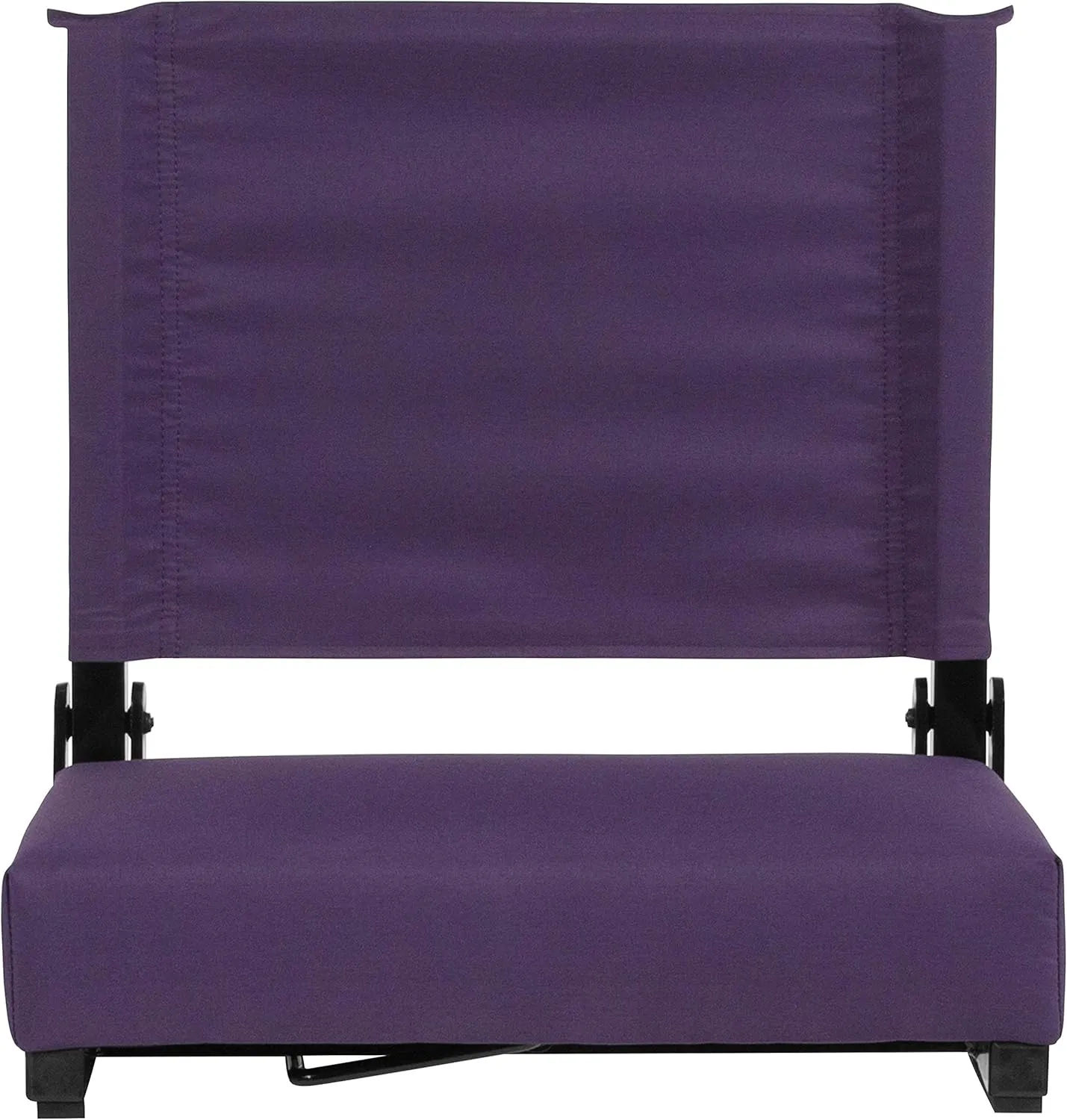 Flash Furniture Grandstand Portable Stadium Seats for Bleachers or Benches, Folding Padded Stadium Chairs with Handle, Pack of 2, 500 lb. Weight Capacity, Dark Purple