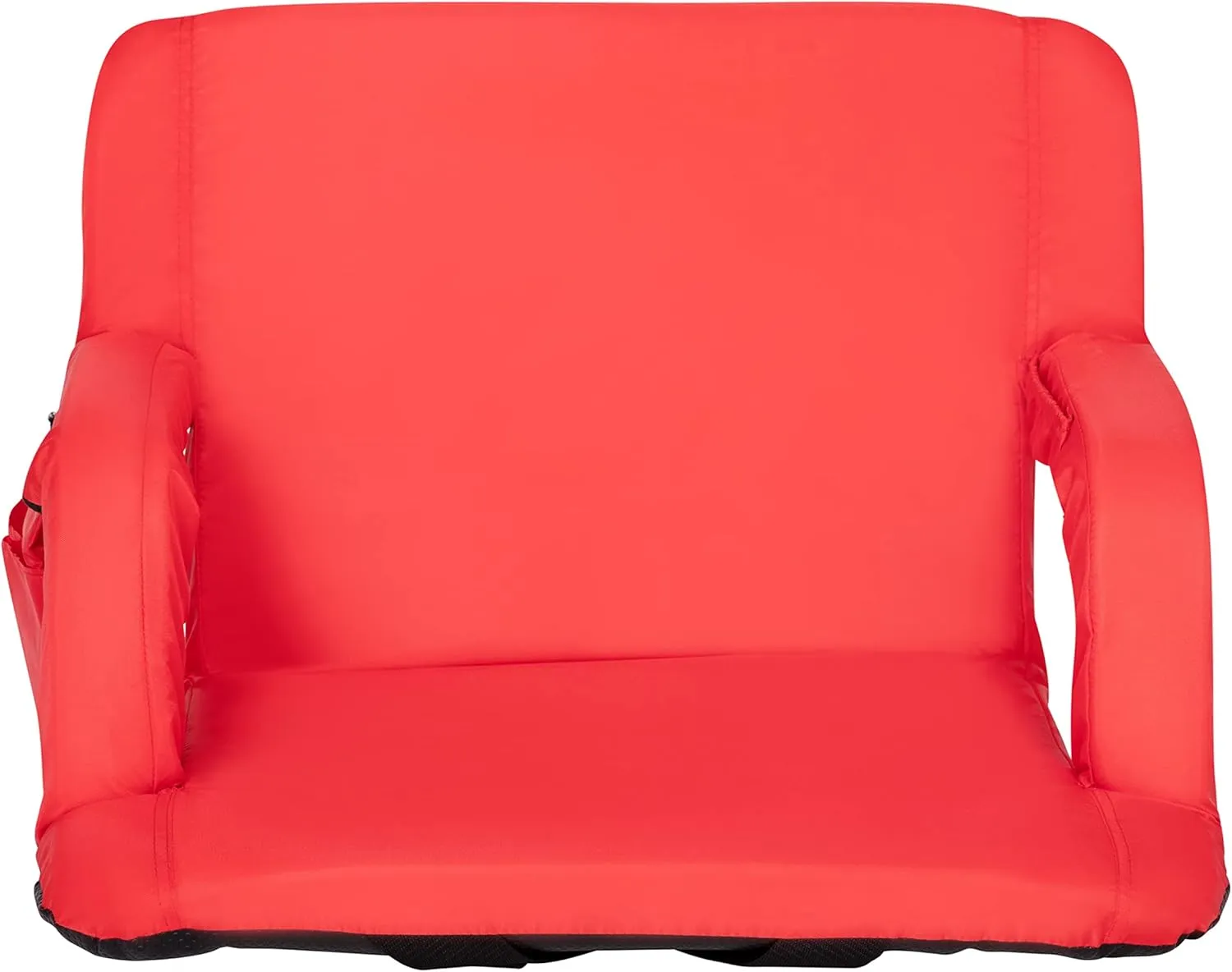 Flash Furniture Malta Extra Wide Portable Stadium Seat for Bleachers or Benches, Padded Stadium Chair with Backpack Straps and Storage, 265 lb. Weight Capacity, Red