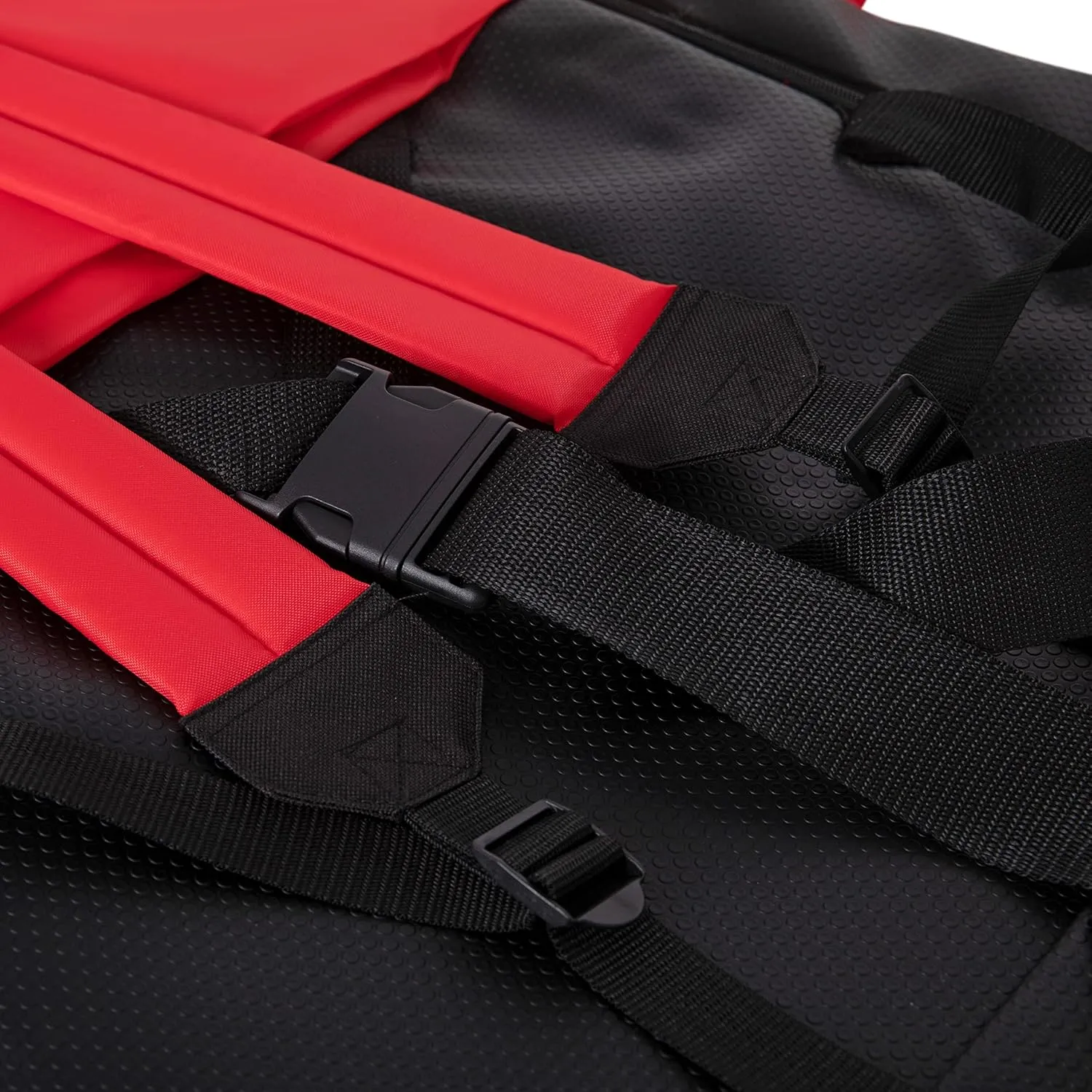 Flash Furniture Malta Extra Wide Portable Stadium Seat for Bleachers or Benches, Padded Stadium Chair with Backpack Straps and Storage, 265 lb. Weight Capacity, Red