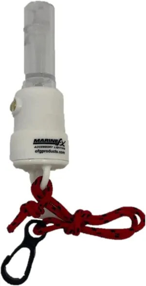 FLASHING SAFETY WHISTLE - LIGHT UP - Water Activated - White LED Light - Easily Attaches to Vest, Belt Loop or Wrist - Doubles as Utility Light - Small, Convenient & Reliable - Device is waterproof.