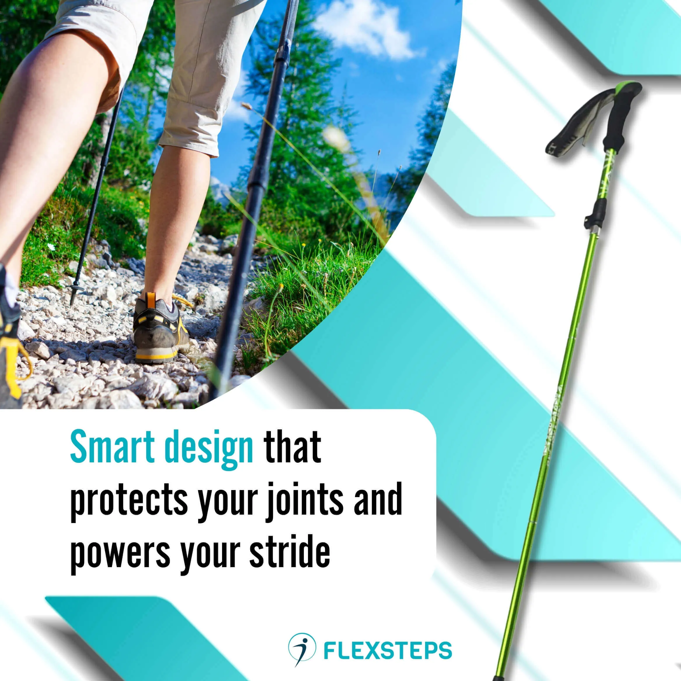 FlexSteps™ Telescopic Trekking Stick