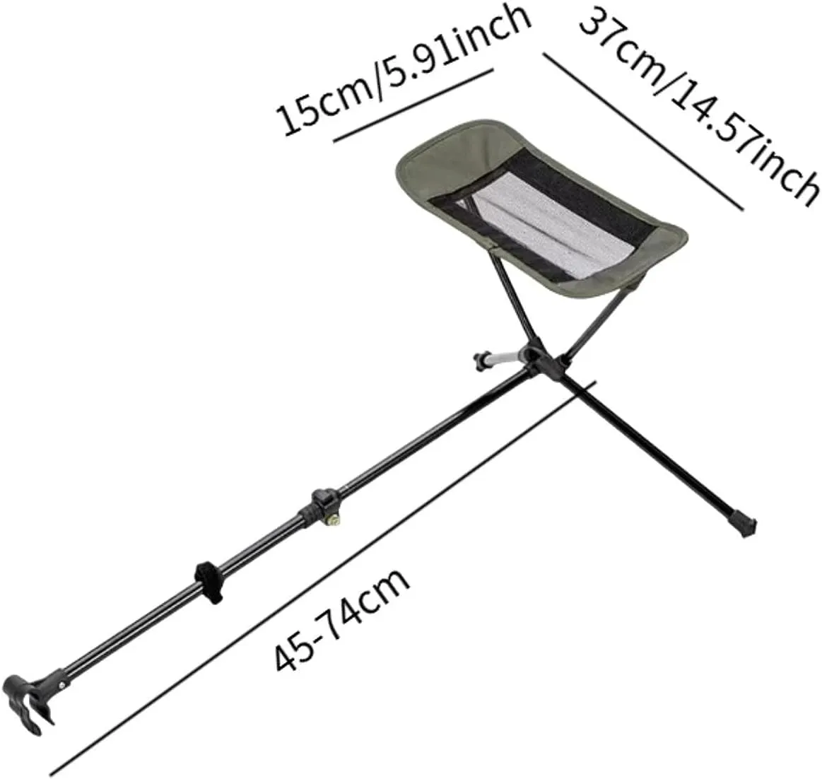 Foldable Hammock Chair Foot Rest Universal Fit Accessories Versatile for Beach Chairs Simple Assembly 17.7-29inch Adjustable, Green