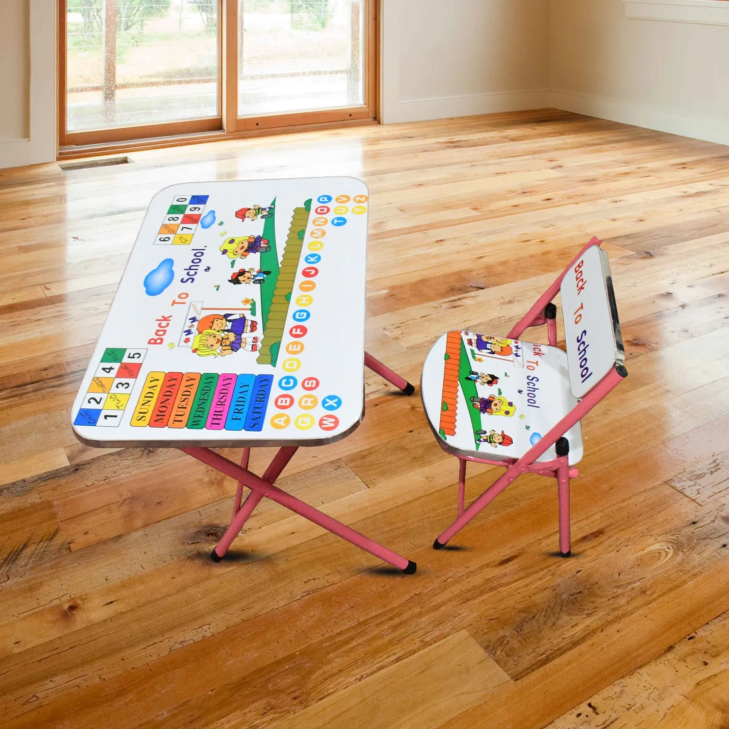 Foldable Study Table & Chair Set (2 Pc Set)