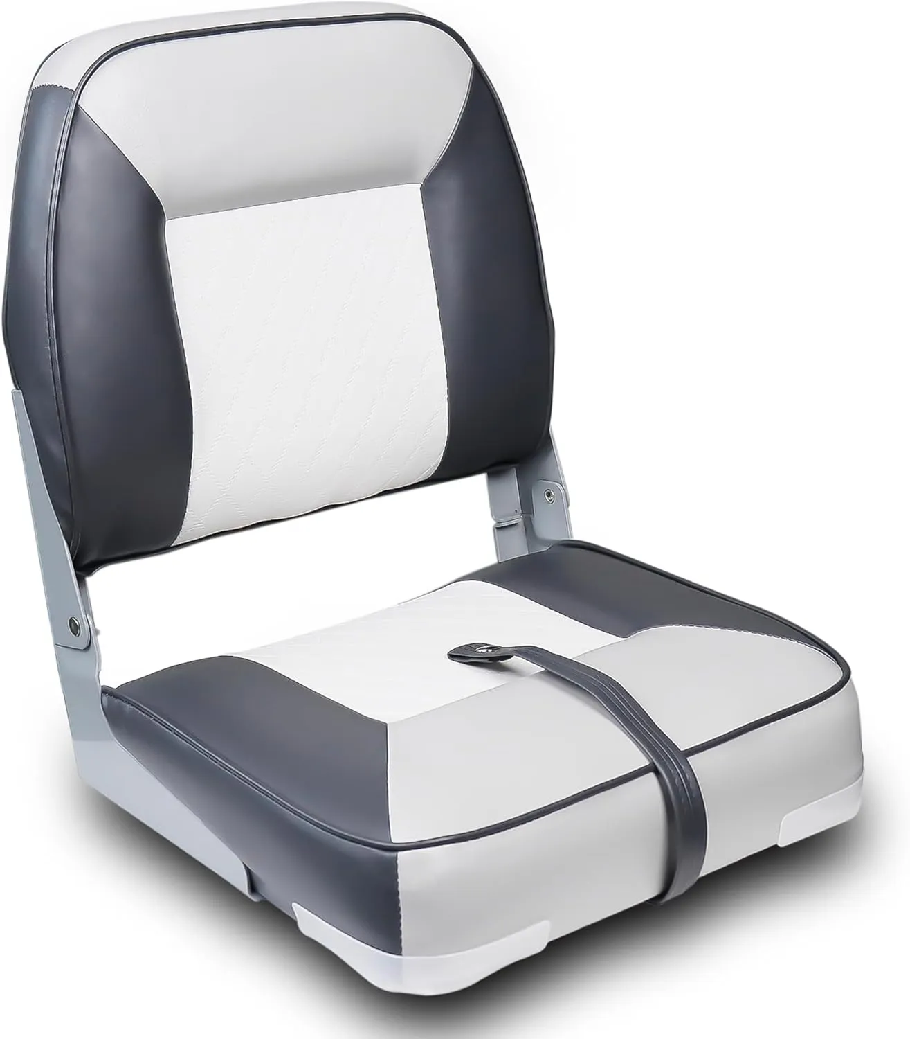 Folding Boat Seats Low/High Back,Fold-Down Fishing Boat Seat,Waterproof Captain Chair,Stainless Steel Screws Included,Charcoal/Gray/White