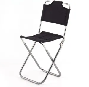Folding Camping Stool Foldable Fishing Seat Portable Chair Outdoor Fishing Chair Lightweight Camp Aluminium Stools Seat for Camping Picnic Travel Black