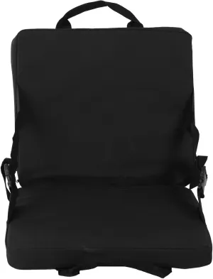 Folding Chair Cushion, 15IN Foldable Portable Stadium Seat Black Chair Cushion Lightweight Padded Seat Original Chair for Sports Events Outing Travelling Hiking Fishing