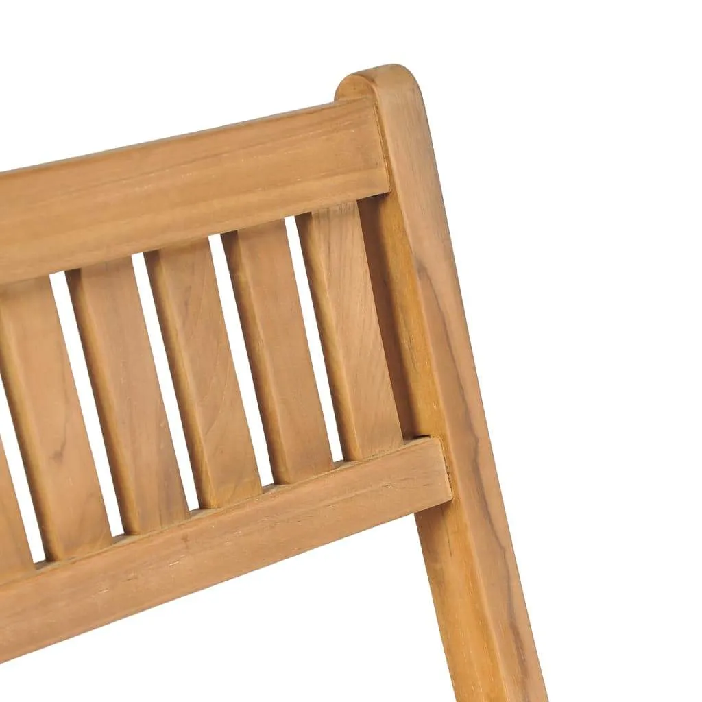 Folding Patio Bar Stools 2 pcs Solid Teak Wood