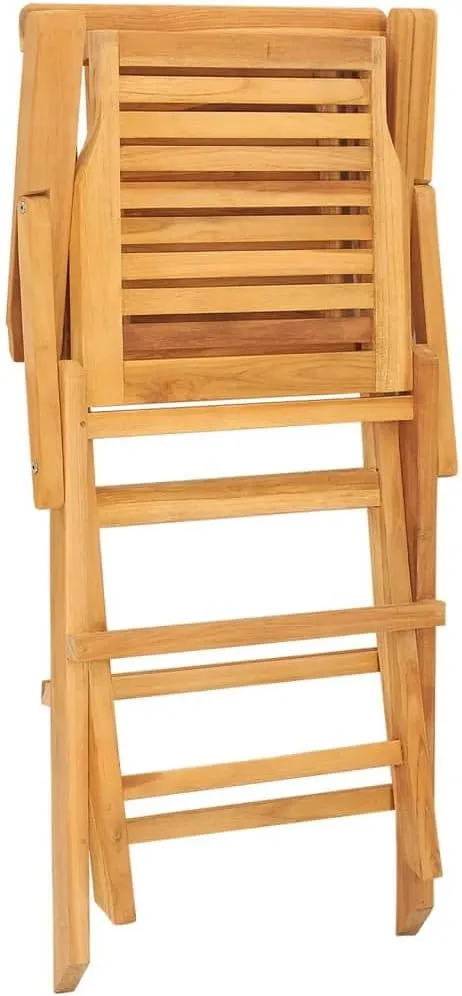 Folding Patio Chairs 2 Pcs 22"x24.8"x35.4" Solid Wood Teak Outdoor Furniture, Comfortable Lounge Accent Chairs for Patio, Lawn, Beach, Camping and Dining