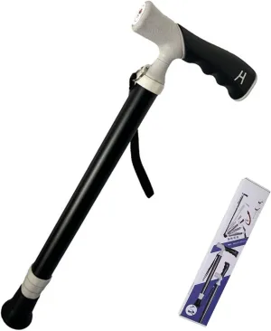 Folding Trekking Poles Hiking Sticks Compact for Travel 1 Pack Telescopic Trekking Poles Assistive Crutches for The Elderly Gift Box Packaging(A,38~105cm)