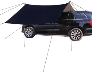 for Citro?n C1/C2/C3/C4/C5/C4 Cactus/C4 Picasso/C5 Aircross Camping Tarpaulin Car Awning Waterproof Hammock Rainproof Sunshade Rainproof Awning Outdoor,A Black-S