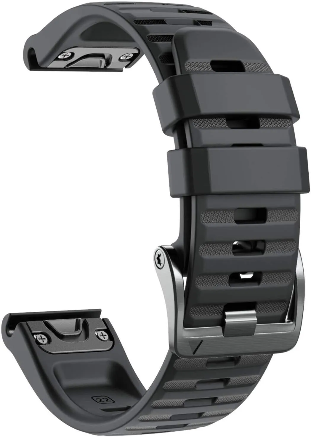 For Fenix 8 Bands 22MM Easy-fit Soft Silicone Watch Band Replacement for Fenix 7/Fenix 6 Pro/Fenix 5/Fenix 5 Plus/Approach S60/S62/Quatix 6 Smartwatches