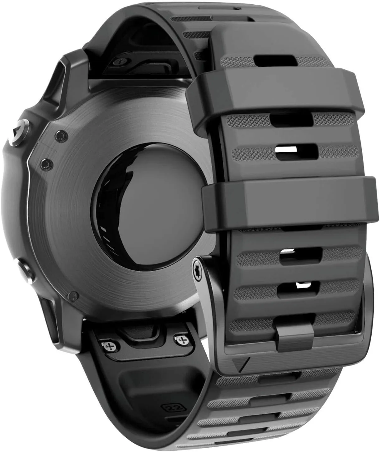 For Fenix 8 Bands 22MM Easy-fit Soft Silicone Watch Band Replacement for Fenix 7/Fenix 6 Pro/Fenix 5/Fenix 5 Plus/Approach S60/S62/Quatix 6 Smartwatches