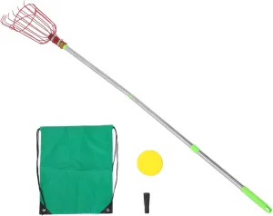 Fruit Picker Fruit Grabber Reacher Tool Telescoping Grabber Fruit Picks Bag Picker Fruit Basket Basket Grabber Red Stainless Steel