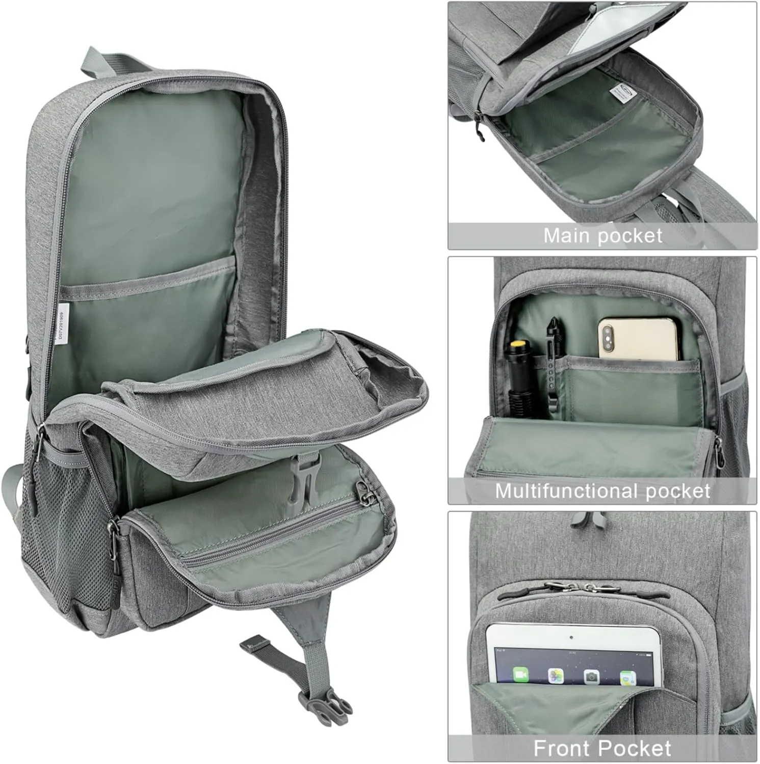 G4Free Mini 10L Hiking Daypack Small Hiking Backpack Cycling Compact Shoulder Backpack Outdoor for Men Women(Light Grey)