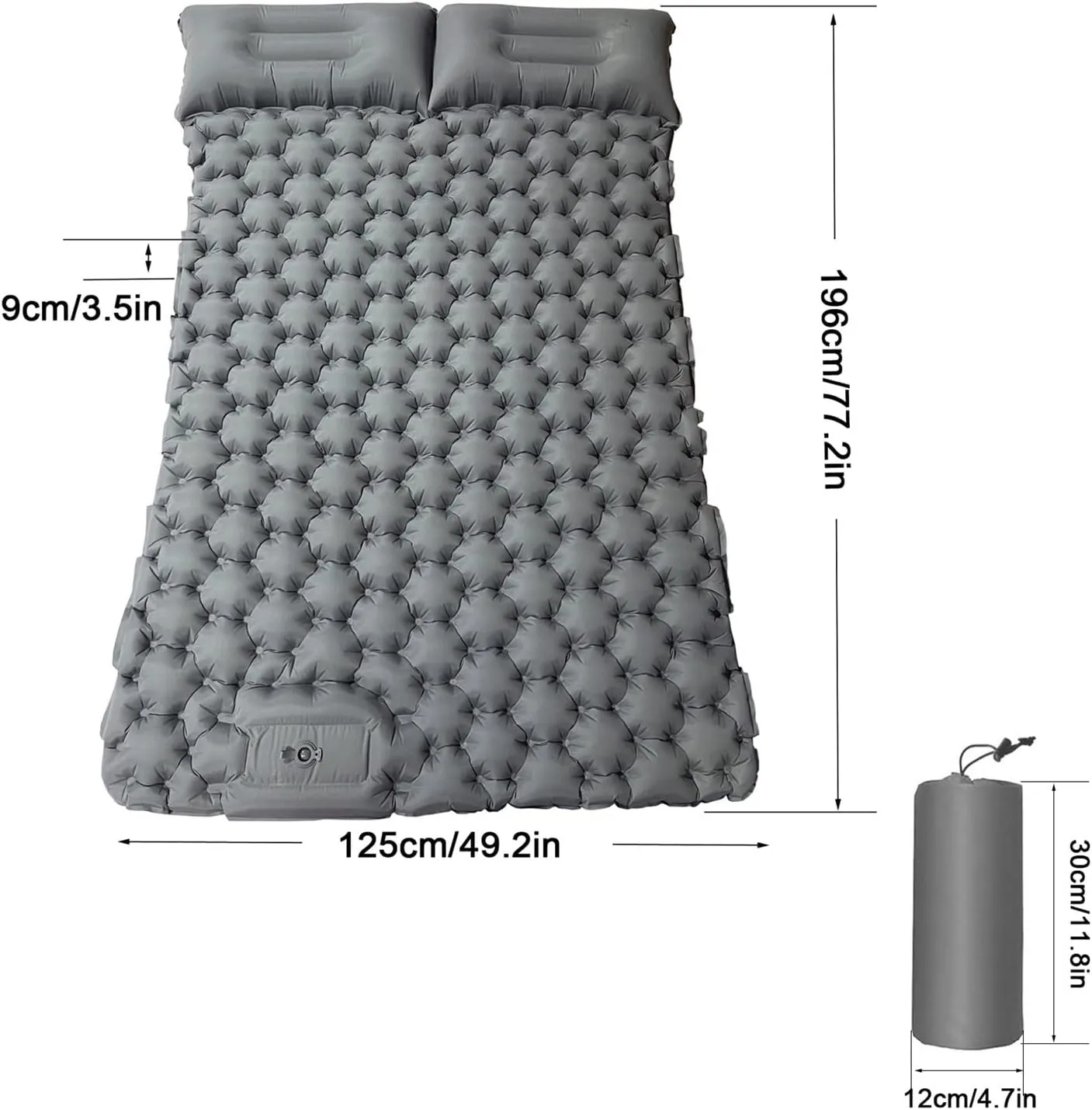 GaRcan Ultralight Sleeping Pad Portable Camping Mat Inflatable Air Mattress Outdoor Hiking Trekking Picnic Sleeping Mat 2 Person (A Two Seat)