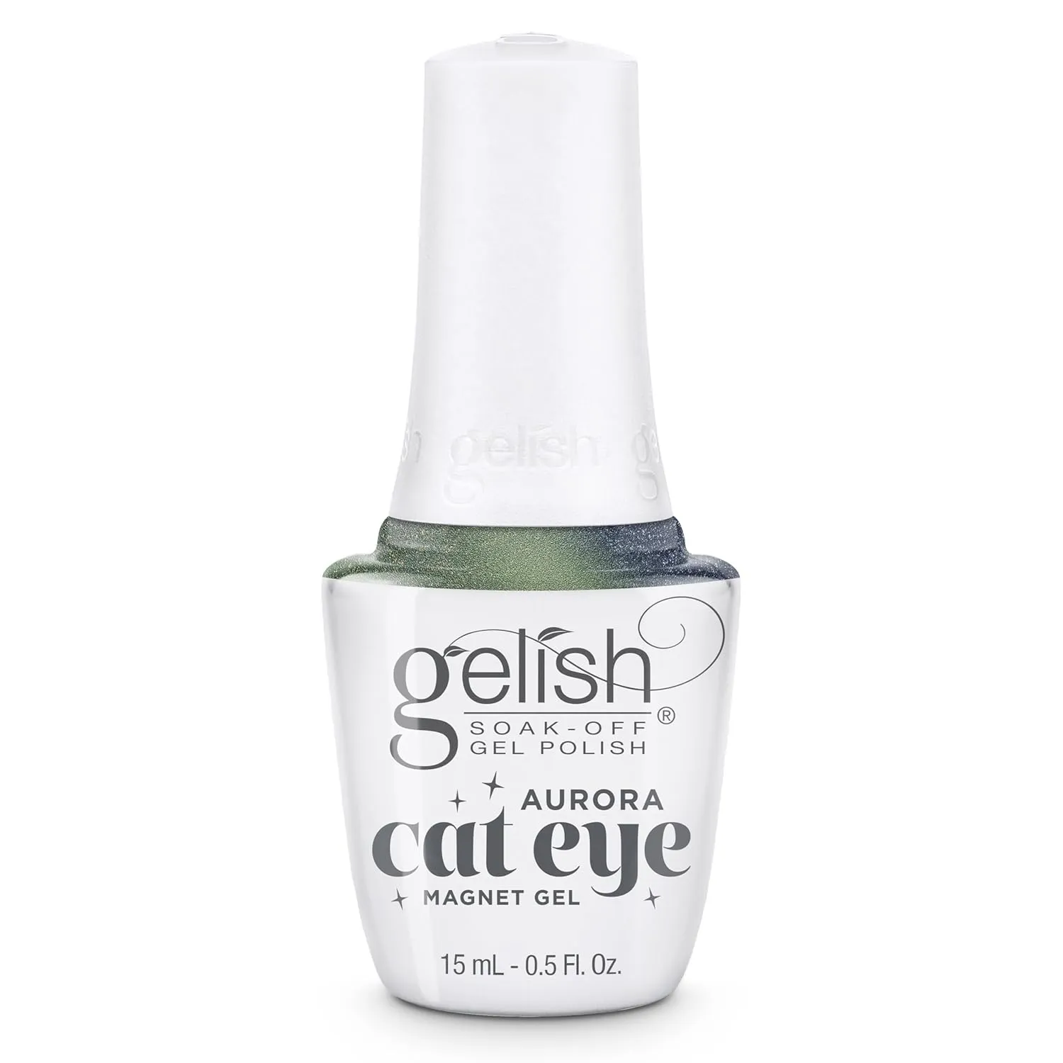 Gelish Aurora Cat Eye Effect Magnet Gel Polish – Reflective Flash Glitter Galaxy, Multi-Dimensional Iridescent Shimmer, Soak-Off, Vegan & Cruelty-Free. (Big Bang For Your Buck, 15mL)