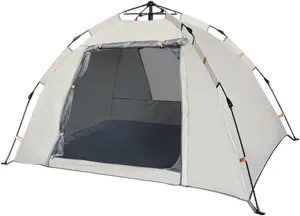 GIZNXBA 2/3 Person Backpacking Tent Waterproof Lightweight Camping Tents for Camping Outdoor Beach Canopy Tent Pop Up, Easy Quick Setup Hiking Tent Instant Tent (Color : /Beige, Size : 2-3 Person)