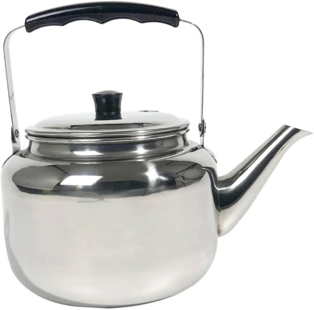 GLEAVI Stainless Steel Kettle Lightweight Portable Boil Water Kettle for Camping Outdoor Adventures Ergonomic Handle for Use Stainless Steel Design