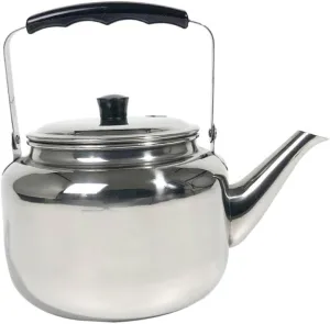 GLEAVI Stainless Steel Kettle Lightweight Portable Boil Water Kettle for Camping Outdoor Adventures Ergonomic Handle for Use Stainless Steel Design