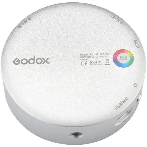 Godox Round Mini RGB LED Magnetic Light (Silver)