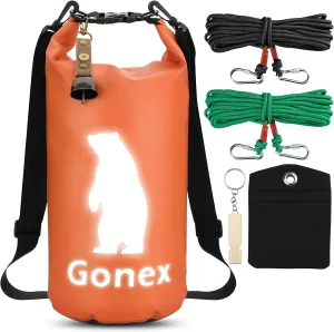Gonex Bear Bag 10L with Bell Whistle Bear Canister for Backpacking Ultralight Waterproof Food Storage Bag for Hiking, Outdoor, Camping, Fishing, Kayaking