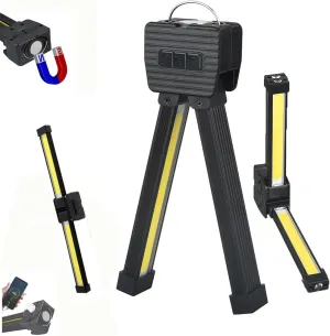 Gym Lamp for Posing, Posing Lamp, Magnetic Work Light Portable Magnet LED Flashlight with Hanging Hook, 7th Gear Dimming & 180 Degree Folding,Handheld USB Rechargeable Power Bank,Camping Light