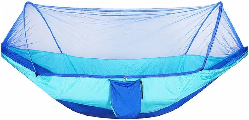 Hammock Portable Outdoor Parachute Hammocks Camping Hammock with Mosquito Net Camping Stuff for Hiking Backpacking Tree Jungle for Outdoor Camping and Picnic
